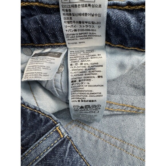 Levis 505 Regular Straight Leg Jeans Mens 36x32 Blue Denim Stretch Medium Wash - Picture 5 of 11